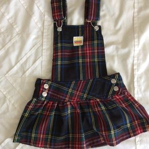 Harajuku Mini Plaid Overall Dress | Size 4T